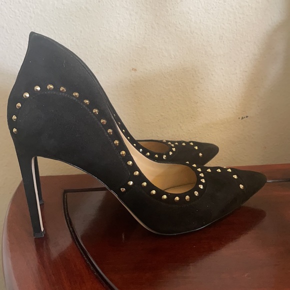 Sam Edelman Black Suede Heels Sz 10 - Picture 6 of 7